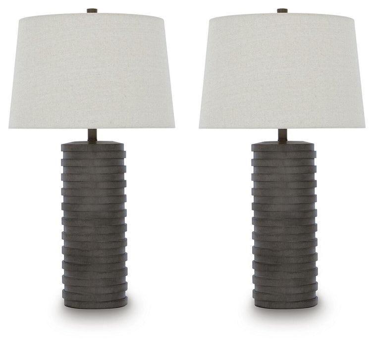 Neilett - Poly Table Lamp (Set of 2) - Antique Brown - Stylish Home Furniture