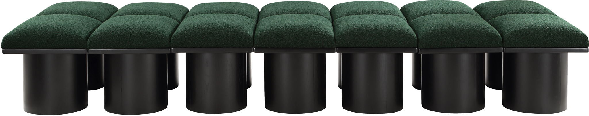 Pavilion - 14 Piece Modular Bench With Black Base