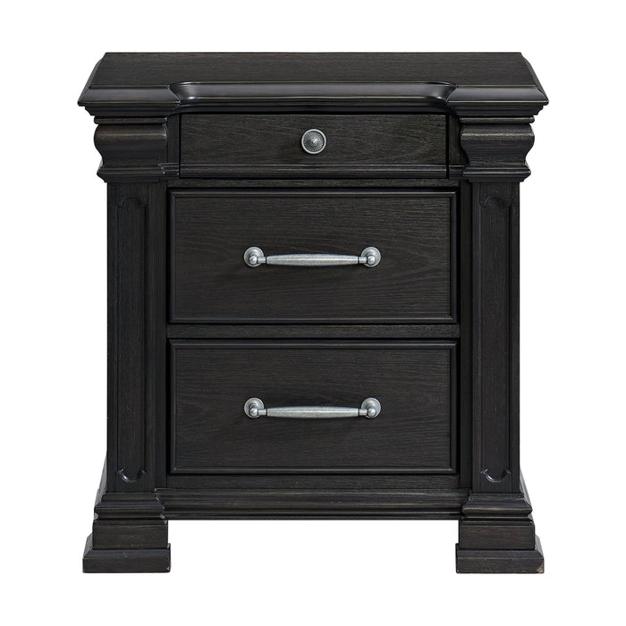Kings Court - 3-Drawer Nightstand (Sliding Top) - Stylish Home Furniture
