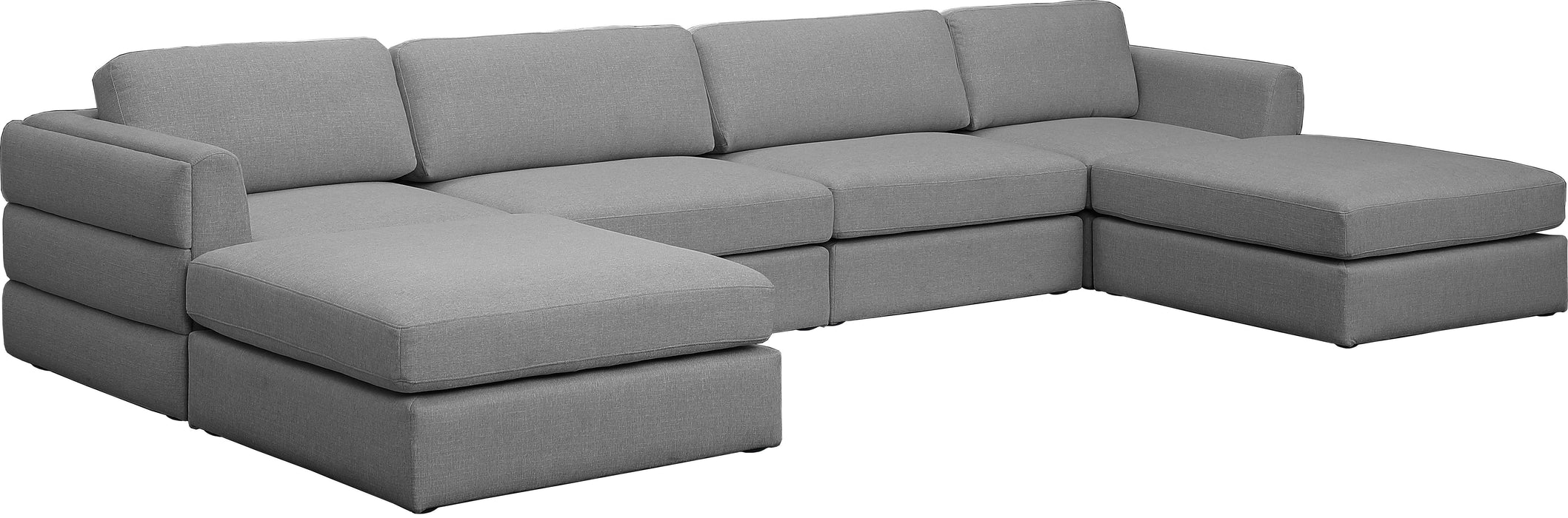 Beckham - Modular Sectional 6 Piece - Gray - Fabric - Modern & Contemporary