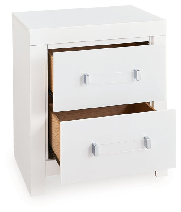 Maeling - Two Drawer Night Stand - Stylish Home Furniture