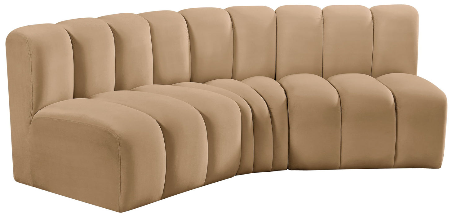 Arc - Velvet 3 Piece Modular Corner Sofa