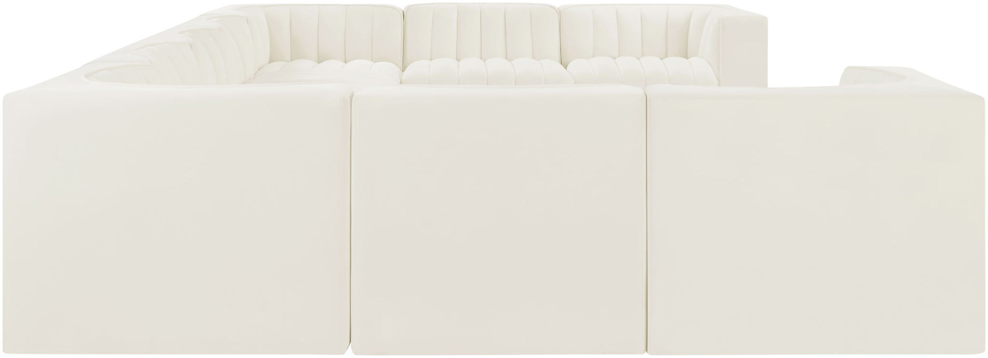 Rummi - Velvet Performance Fabric Upholstered 9 Piece Modular Sectional - Stylish Home Furniture