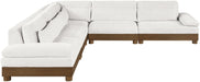 Turin - Chenille Fabric Upholstered Modular Sectional - Cream - Stylish Home Furniture