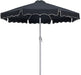 Amalfi - Aluminum Patio Umbrella - Black Base / White Pole - Stylish Home Furniture