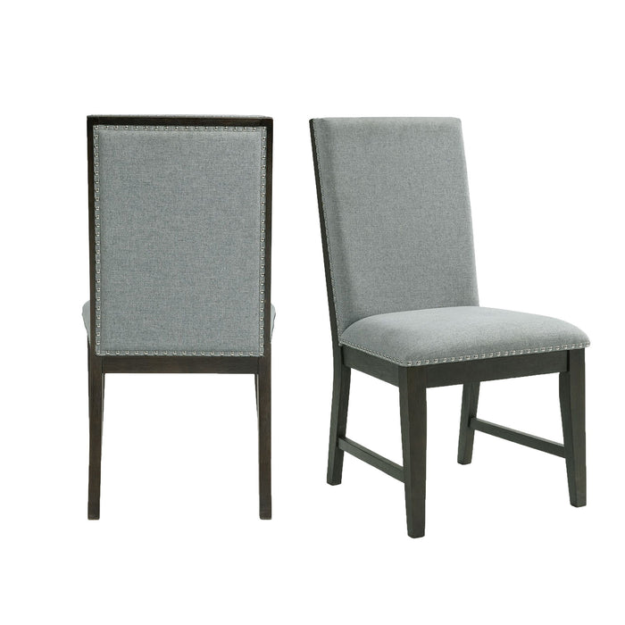 Donovan - Standard Height Side Chair (Set of 2) - Gray - Stylish Home Furniture