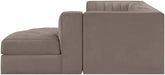 Rummi - Velvet Performance Fabric Upholstered 4 Piece Modular Sectional, With Reverse Corner Chair - Stylish Home Furniture