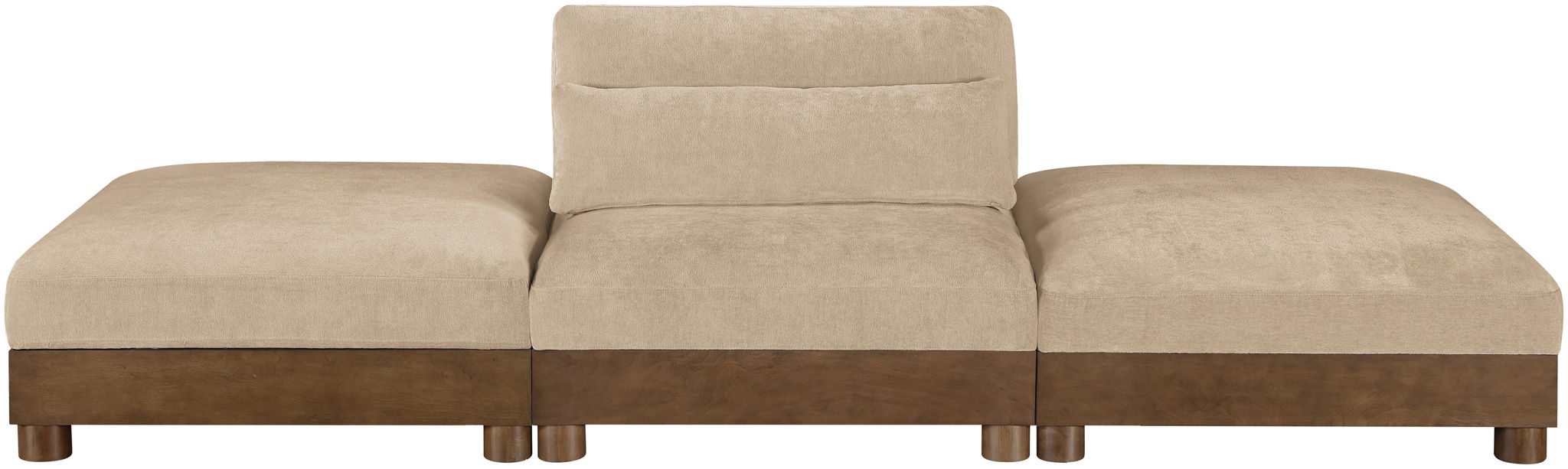 Turin - Chenille Fabric Upholstered Modular Sectional - Beige
