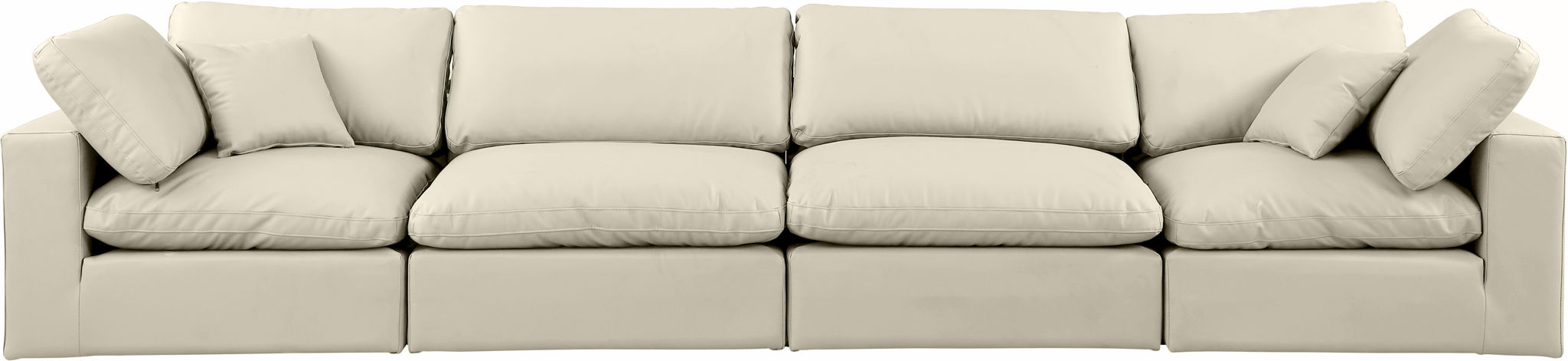 Comfy - Faux Leather Modular Sofa 4 Seats