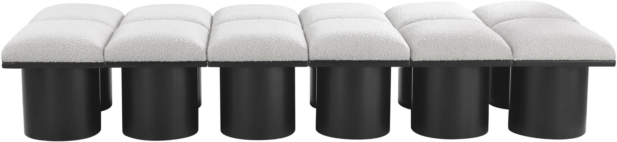 Pavilion - 12 Piece Modular Bench With Black Base