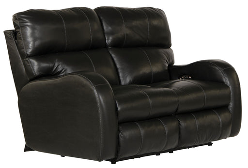 Angelo - Leather Power Reclining Loveseat - Black - Stylish Home Furniture