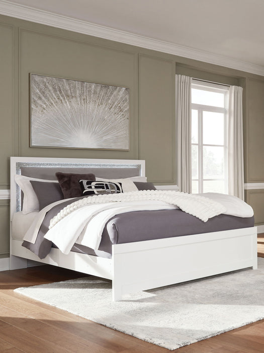 Maeling - King Upholstered Panel Bed - White - Stylish Home Furniture