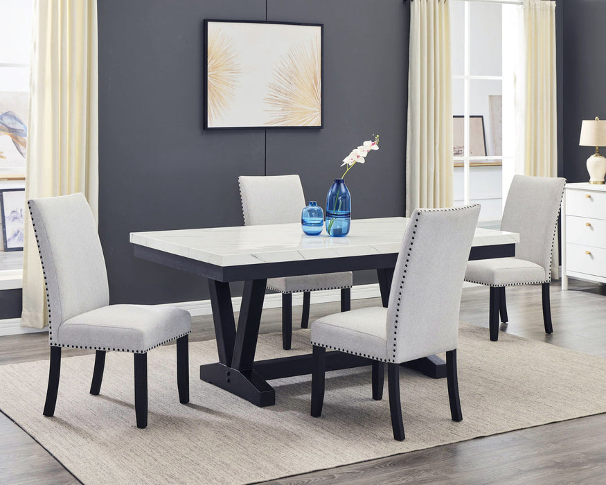 Vance - Dining Room Set - Charcoal / Dove