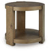 Flangren - Round End Table - Light Brown - Stylish Home Furniture