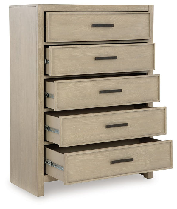 Calmoro - Five Drawer Chest - Gray - Stylish Home Furniture