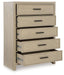 Calmoro - Five Drawer Chest - Gray - Stylish Home Furniture