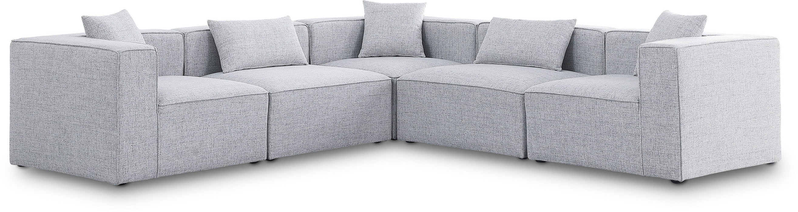 Cube - Linen 5 Piece Modular Corner Sectional
