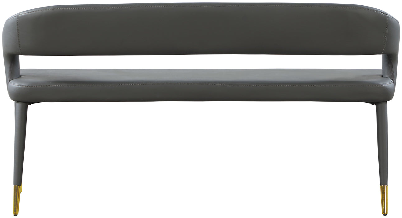 Destiny - Bench - Gray - Faux Leather