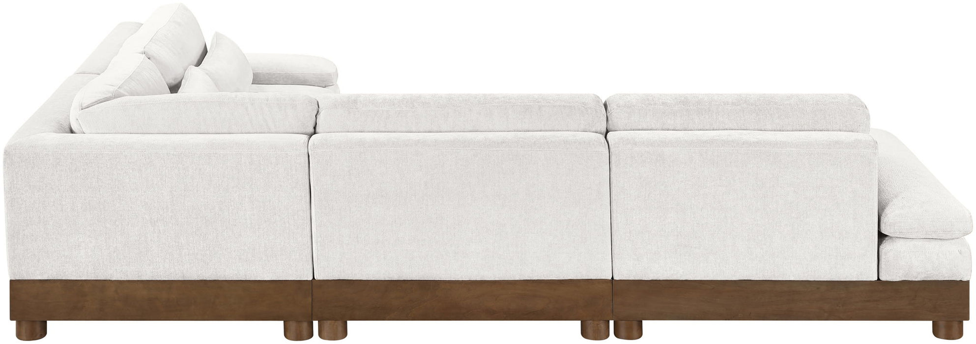 Turin - Chenille Fabric Upholstered Modular Sectional - Cream - Stylish Home Furniture
