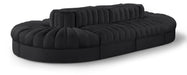 Rummi - Oval Velvet Performance Fabric Upholstered 8 Piece Modular Sectional - Stylish Home Furniture