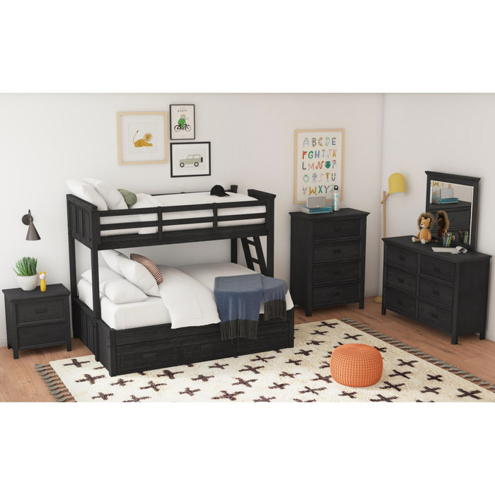 Hampton Kids - Bunk With Ladder And Trundle - Stylish Home Furniture