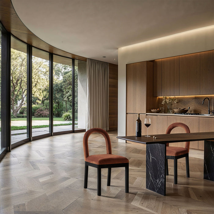 Conrad - Velvet Dining Chair With Black Legs