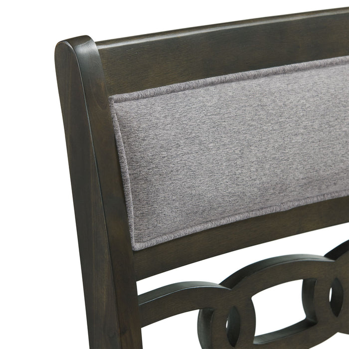 Amherst - Counter Side Chair With Fabric Cushion (Set of 2) - Gray Finish - Stylish Home Furniture