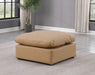 Indulge - Faux Leather Ottoman - Tan - Stylish Home Furniture