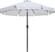 Amalfi - Aluminum Patio Umbrella - Black Base / Black Pole - Stylish Home Furniture