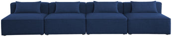 Cube - Linen Modular 4 Seat Armless Sofa - Stylish Home Furniture
