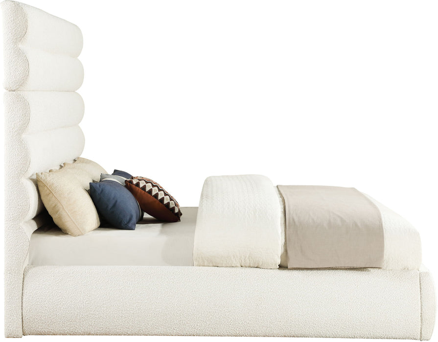 Adam - Boucle Fabric Bed With 70.5" Headboard - Stylish Home Furniture