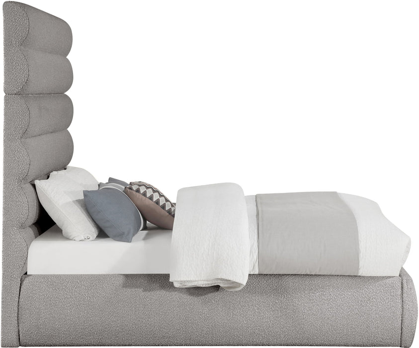 Adam - Boucle Fabric Bed With 70.5" Headboard - Stylish Home Furniture