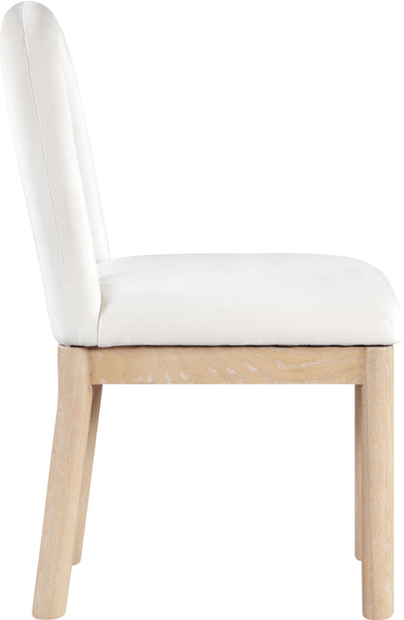 Conrad - Velvet Dining Chair With Natural Legs