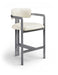 Aurum - Vegan Leather Upholstered Counter Stool With Gray Base - Stylish Home Furniture
