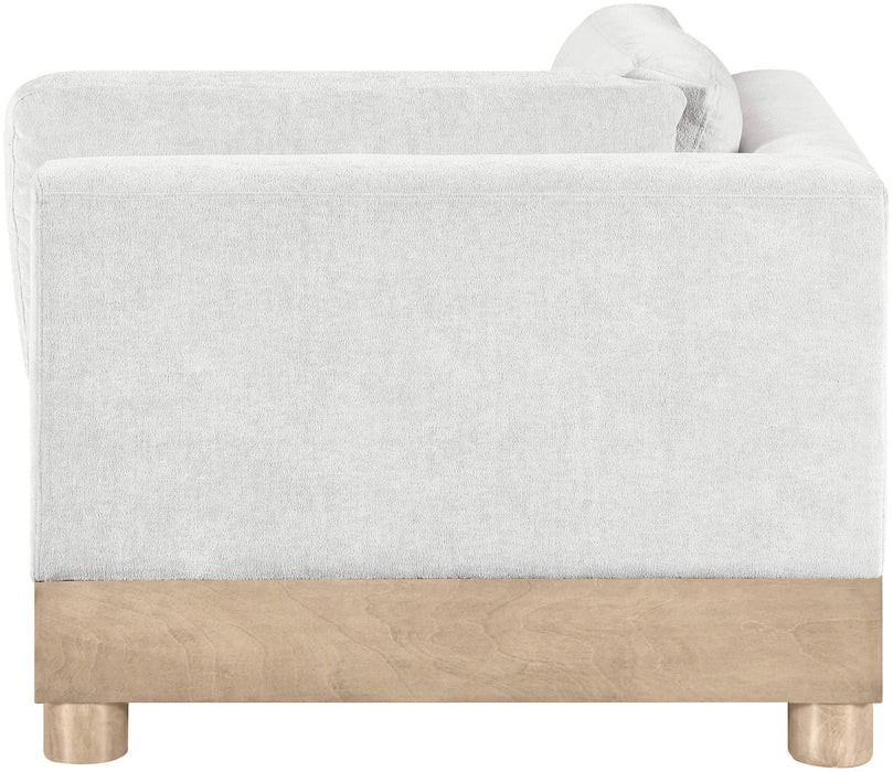 Turin - Chenille Fabric Upholstered Modular Corner Chair - Natural Base - Stylish Home Furniture