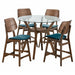 Oscar - Round Glass Counter Table Set - Stylish Home Furniture