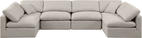Indulge - Linen 6 Piece Modular U-Shaped Sectional - Stylish Home Furniture