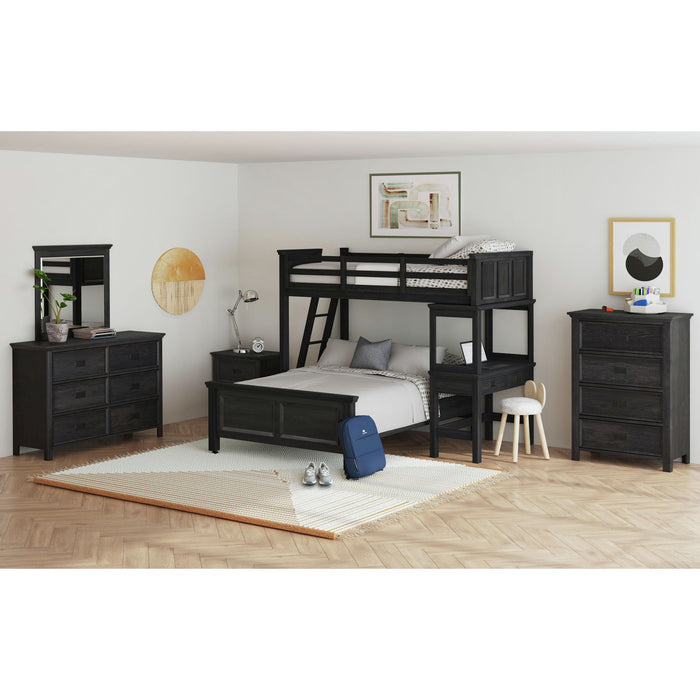 Hampton Kids - Loft With Ladder And Desk With Speaker Bedroom Set