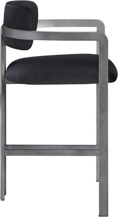 Aurum - Vegan Leather Upholstered Counter Stool With Gray Base - Stylish Home Furniture