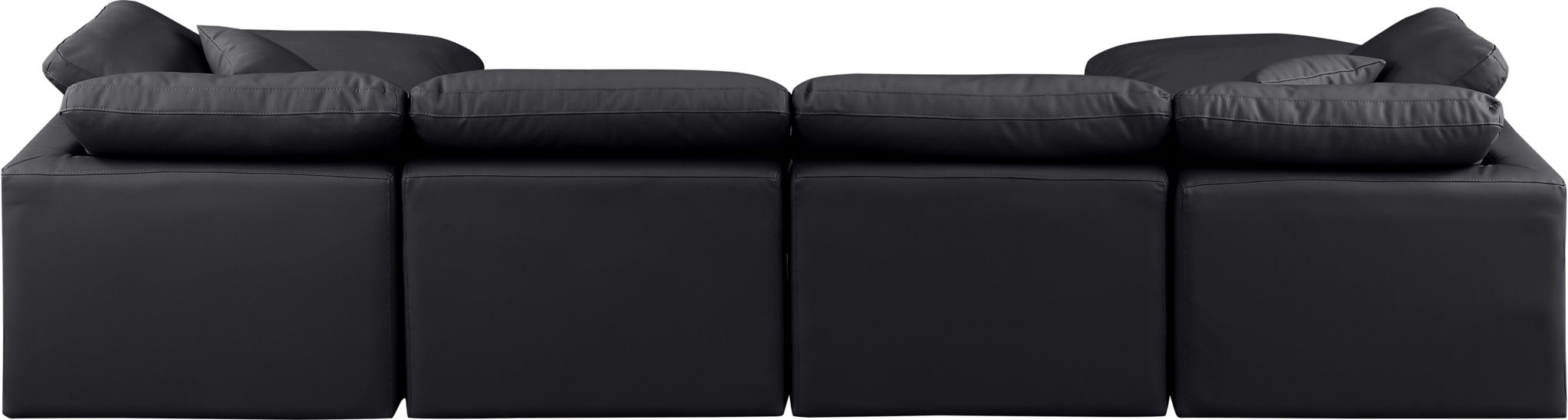 Indulge - Faux Leather 6 Piece Modular Double Chaise Sectional - Stylish Home Furniture