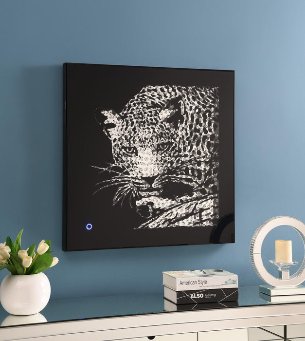 A2020 - LED Wall Art (Leopard) - Pearl Silver