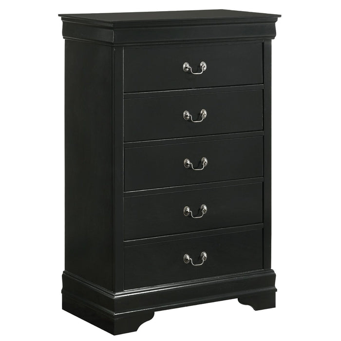 Louis Philippe - 5-Drawer Chest - Cherry