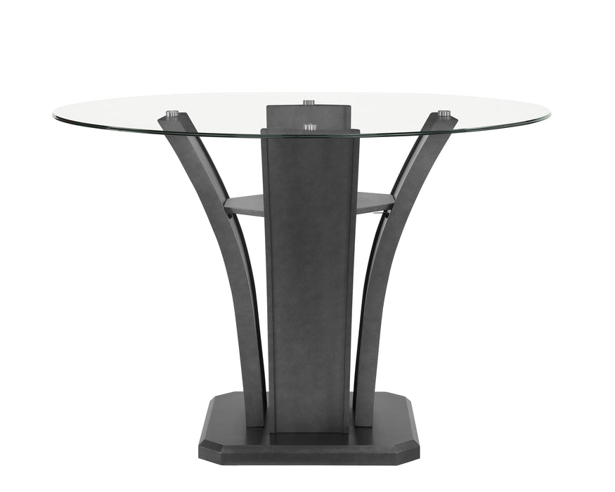 Camelia - Counter Height Table - Glass - Gray