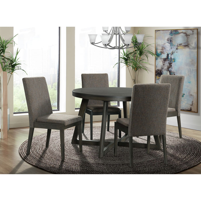 Cross - Round 5 Piece Dining Set - Table & Four Chairs