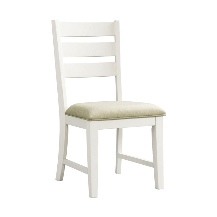 Park Creek - Ladder Back Side Chair (Set of 2) - Cottage White Finish