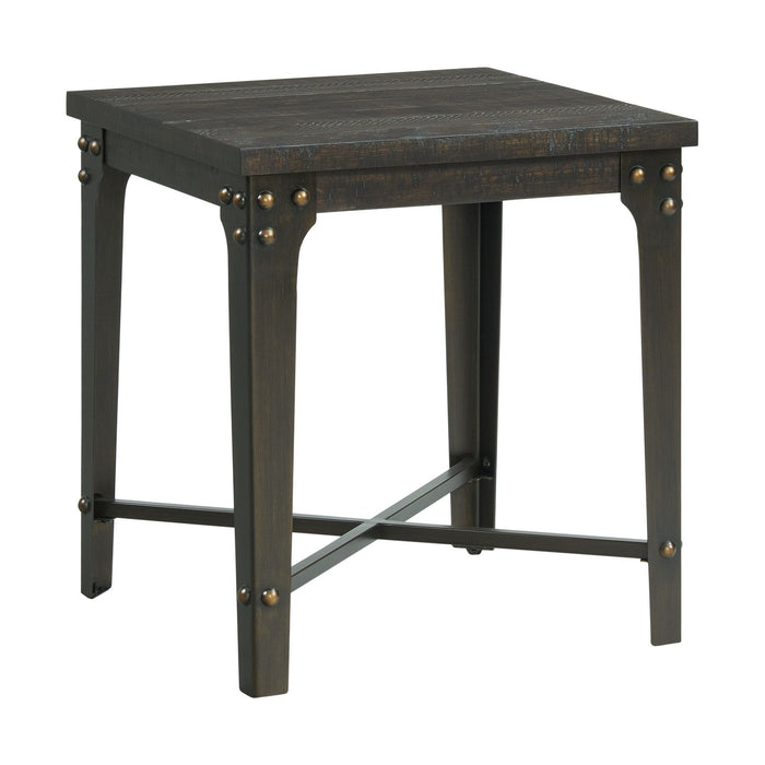 Factory - End Table With Power box USB - Dark Gray