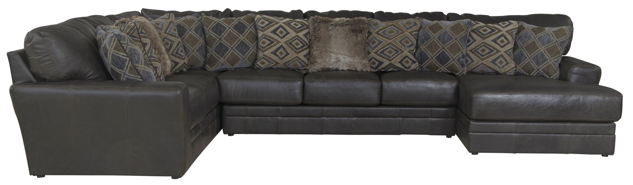 Denali - Italian Leather Match Sectional