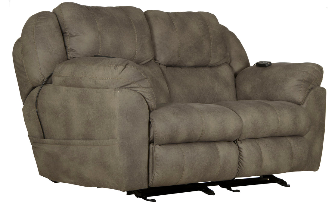 Flynn - Power Lay Flat Rocking Loveseat With Power Adjustable Headrest & Lumbar and Dual Heat & Massage - Fig