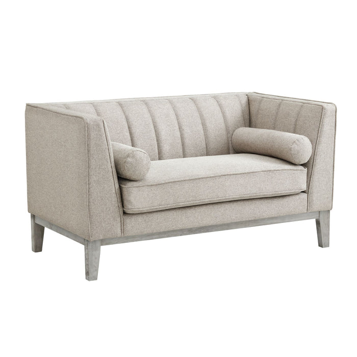Cannes - Loveseat With 2 Pillows - Mckinney Fawn