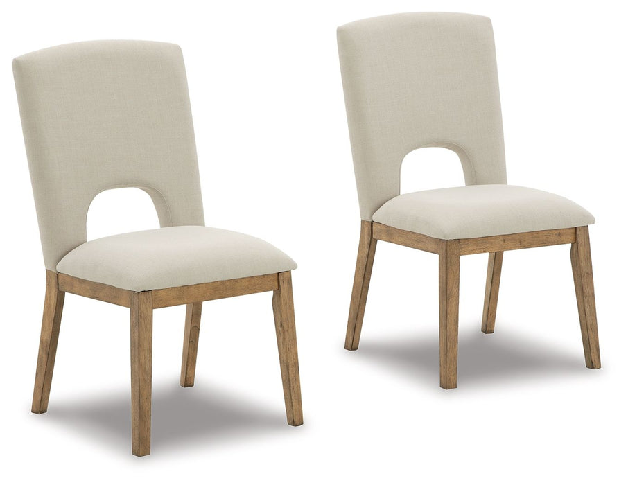 Dakmore - Linen / Brown - Dining Uph Side Chair (Set of 2)
